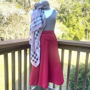 VTG James Kenrob Red A-Line Skirt